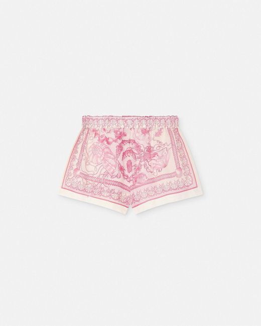 Versace Pink Printed Beach Shorts