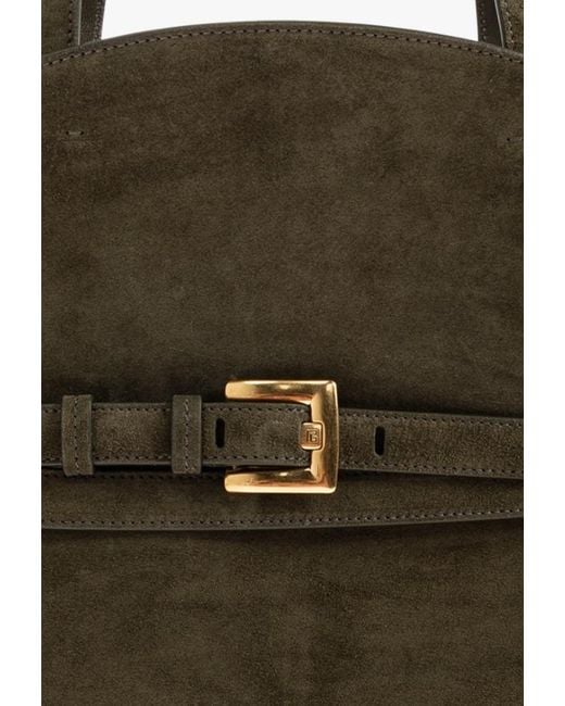 Balmain Brown Shuffle Medium Shoulder Bag