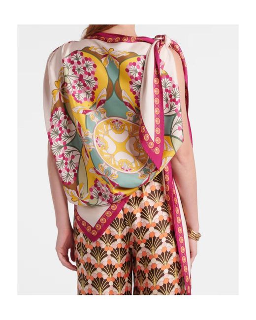 LaDoubleJ White Florette Placée Asymmetric Silk Twill Top