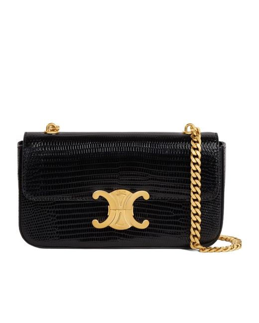 Céline Black Chain Shoulder Bag Triomphe