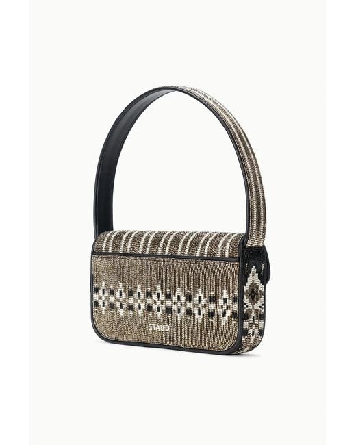 Staud Black Tommy Beaded Shoulder Bag