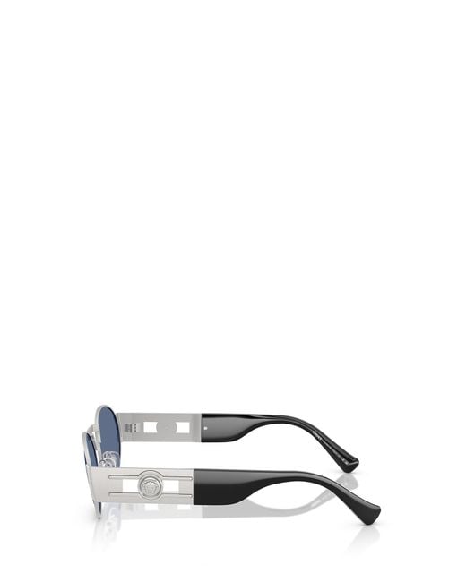Versace Blue Eyewear Oval-Frame Sunglasses for men
