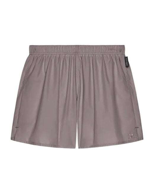 Courreges Gray Courrèges Elasticated Waistband Swim Shorts for men