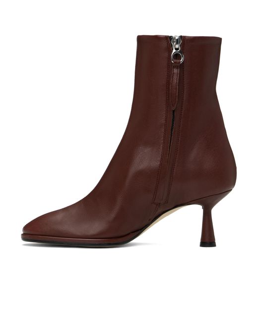 Aeyde Brown Zipper Ankle Boots