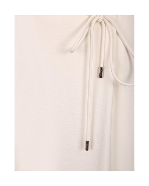 Herno Natural Tie-Waist Short-Sleeve Dress