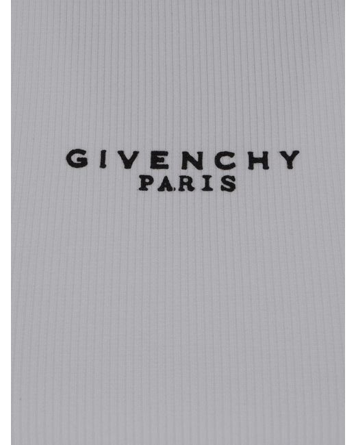 Givenchy Gray Paris Logo Detailed Tank Top