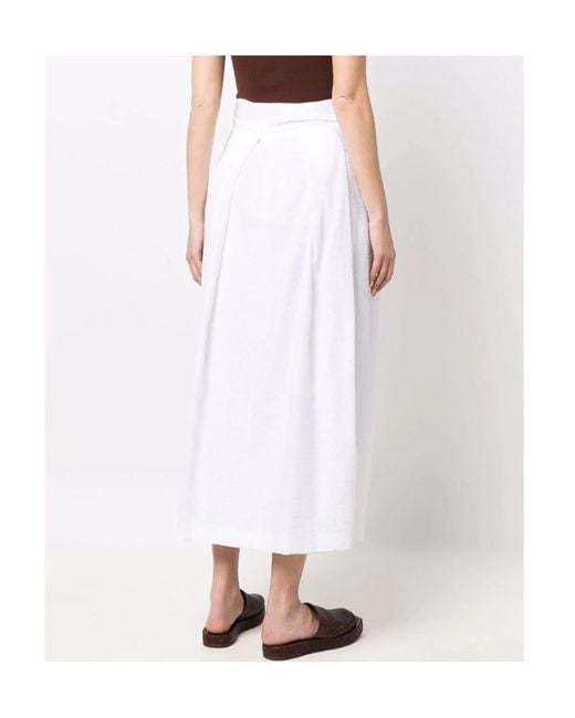 Fabiana Filippi White Bow-Tied Midi Skirt