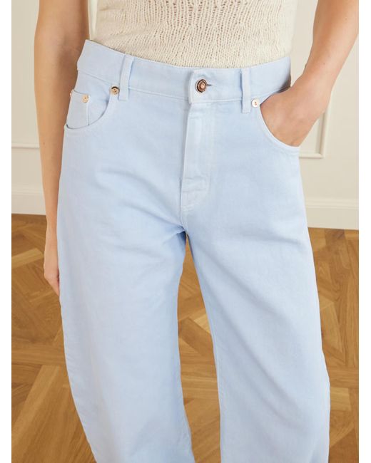 Gabriela Hearst Blue Amoret Mid-Rise Wide-Leg Jeans