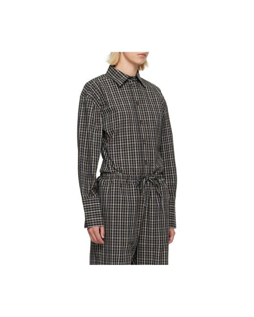 Rohe Black Checked Buttoned Shirt
