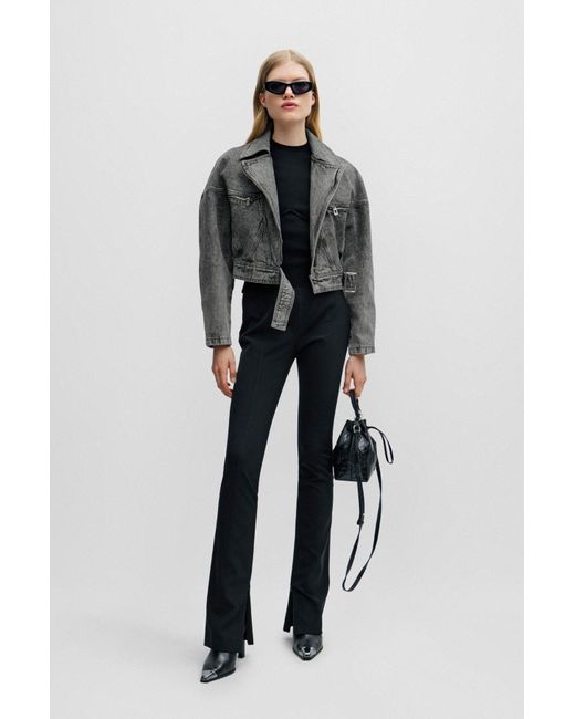 Boss Black Panelled Knitted T-Shirt