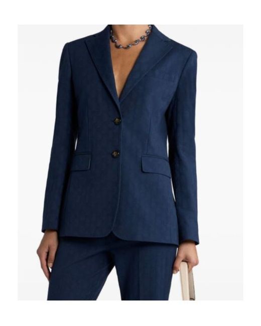 Etro Blue Paisley Jacquard Blazer