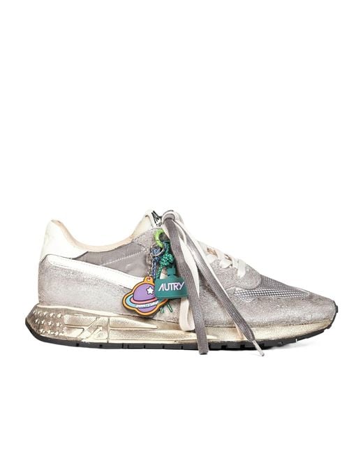 Autry Gray Reelwind Panelled Sneakers for men