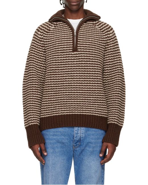 Studio Nicholson Brown Striped Sweater for men