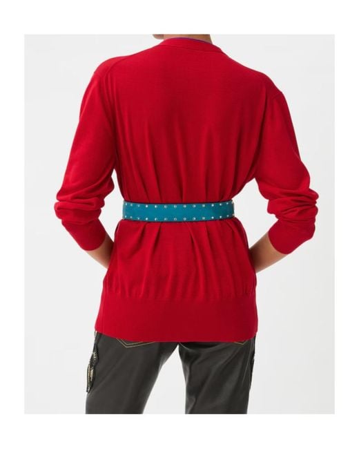 Versace Embroidered Wool Knit Cardigan