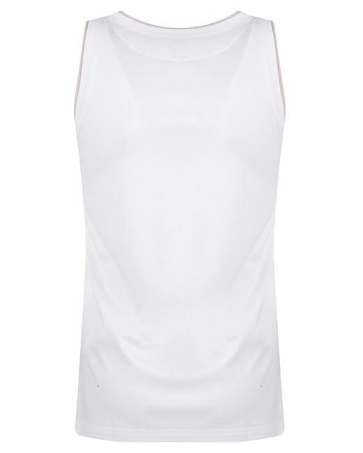 Eleventy White Sleeveless Top