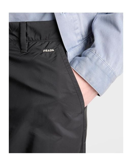 Prada Black Re-Nylon Pants for men