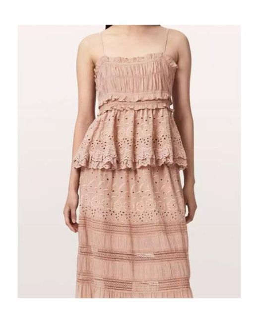 AllSaints Pink Top Camille W046Pe-Plaster