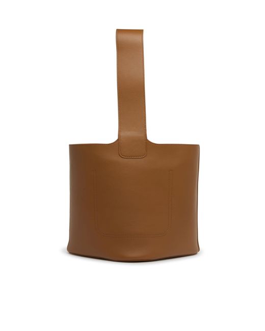 Loewe Brown Pebble Bucket Shoulder Bag