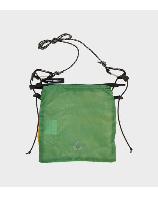 And Wander Yellow Nylon Shoulder Bag for men