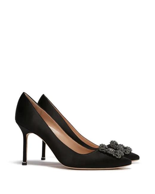 Manolo Blahnik Black Hangisi High Heels