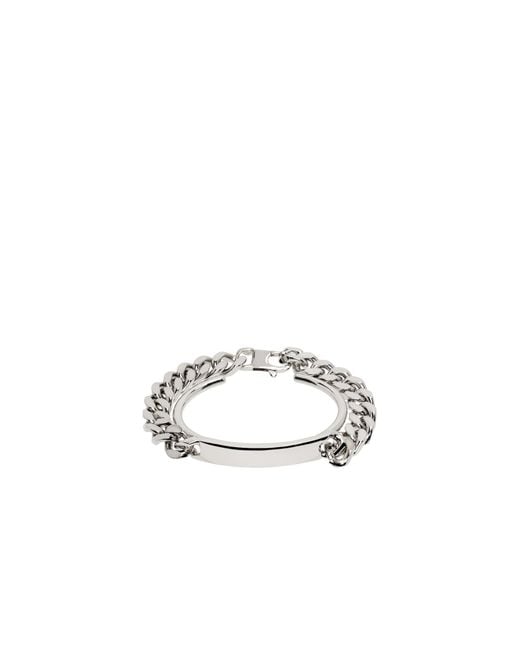 MM6 by Maison Margiela White Chain-Detail Cuff Bracelet