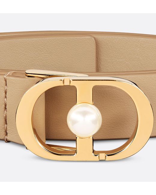 Dior White 30 Montaigne Jolie Belt