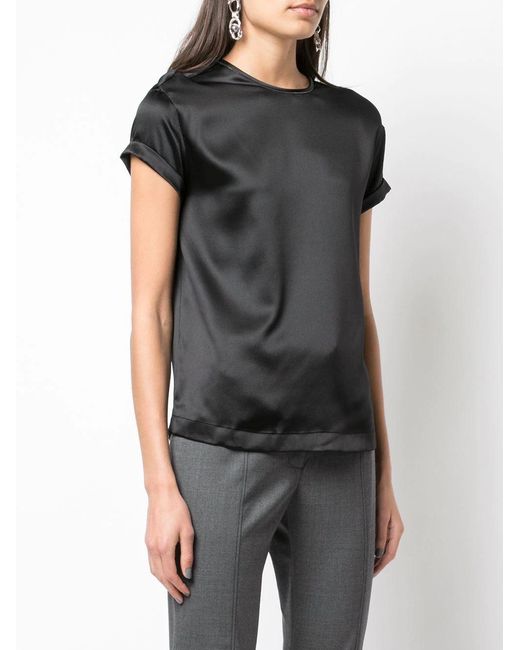 Brunello Cucinelli Black Silk Top