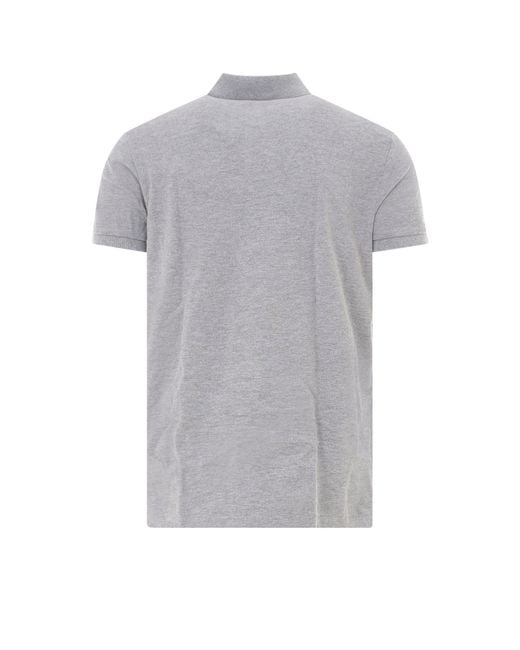 Polo Ralph Lauren Gray Pony Embroidered Short-Sleeved Polo Shirt for men