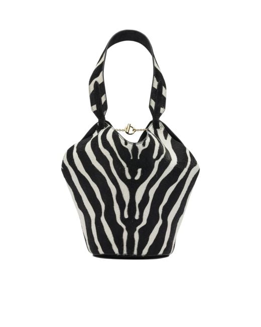 Khaite Black Lotus Mini Tote Bag