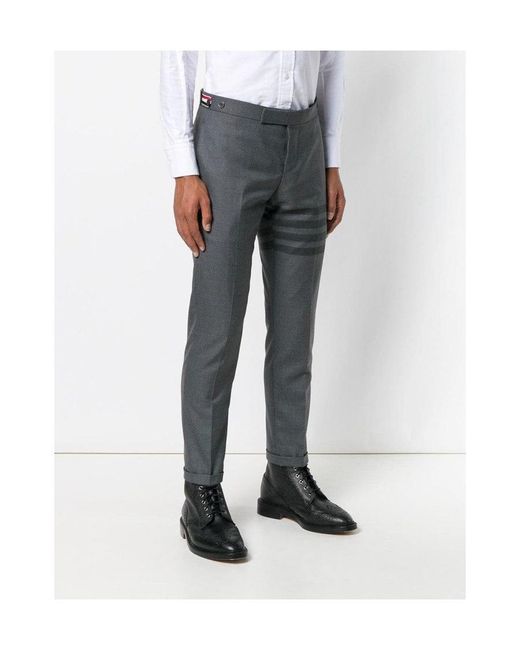 Thom Browne Gray 4-Bar Skinny-Fit Trouser for men
