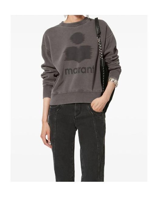 Isabel Marant Gray Isabel Marant Étoile Logo Printed Crewneck Sweatshirt