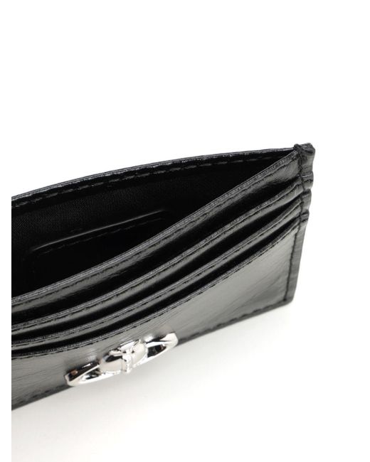 Vivienne Westwood Black Logo-Plaque Flat Card Holder