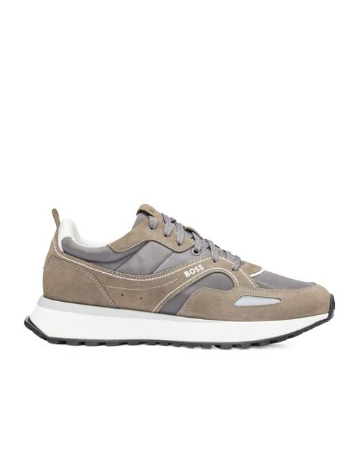 Boss Gray Classic Sneakers for men