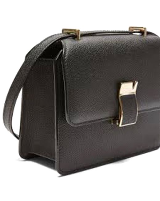 Valextra Black Flip Shoulder Bag