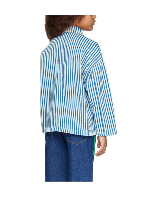 Bobo Choses Blue Striped Denim Jacket