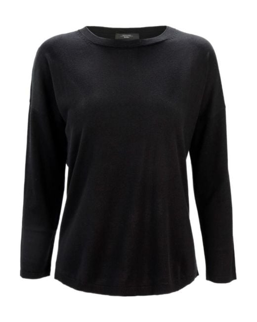 Weekend by Maxmara Black Round-Neck Long-Sleeved Pullover