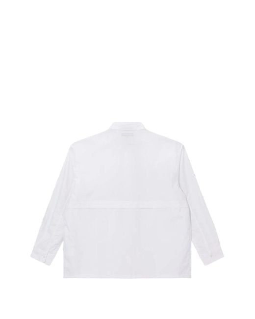 Comme des Garçons White Cotton Concealed Shirt for men