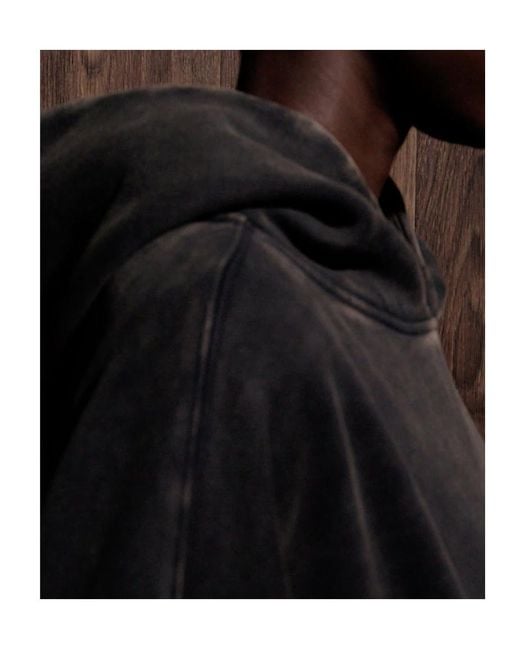 Entire studios Black Heavy Oversized Hoodie for men