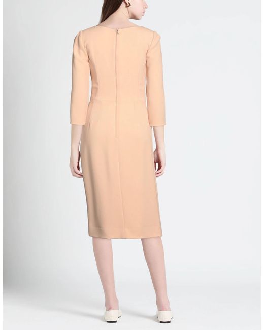 Dolce & Gabbana Natural V-Neck Slim-Fit Dress