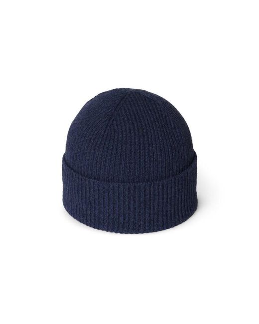 Gucci Blue Cashmere Hat With Patch for men
