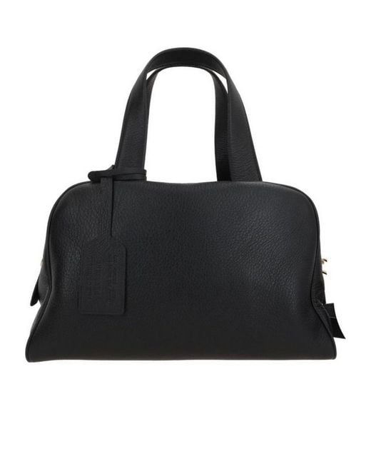 Prada Black Logo-Printed Zipped Tote Bag