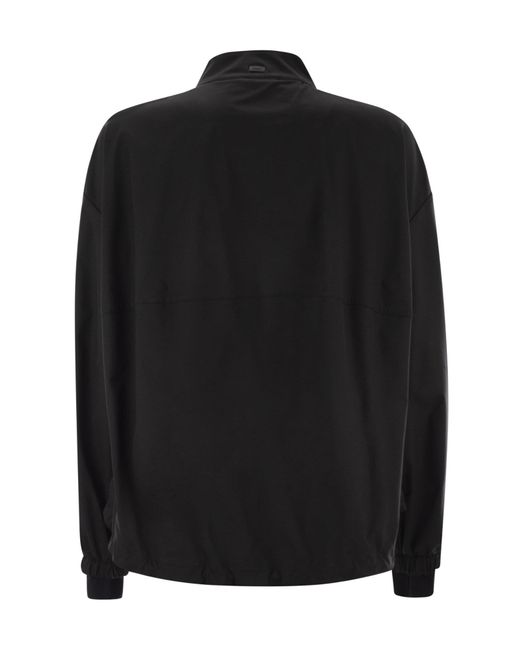 Herno Black Zip-Up Bomber Jacket
