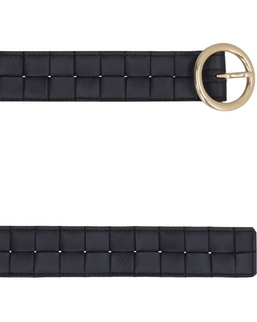 Bottega Veneta Black Signature Intrecciato Buckle Belt