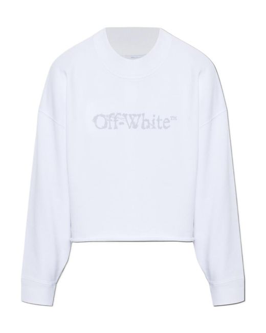Off-White c/o Virgil Abloh White Cropped Sweatshirt