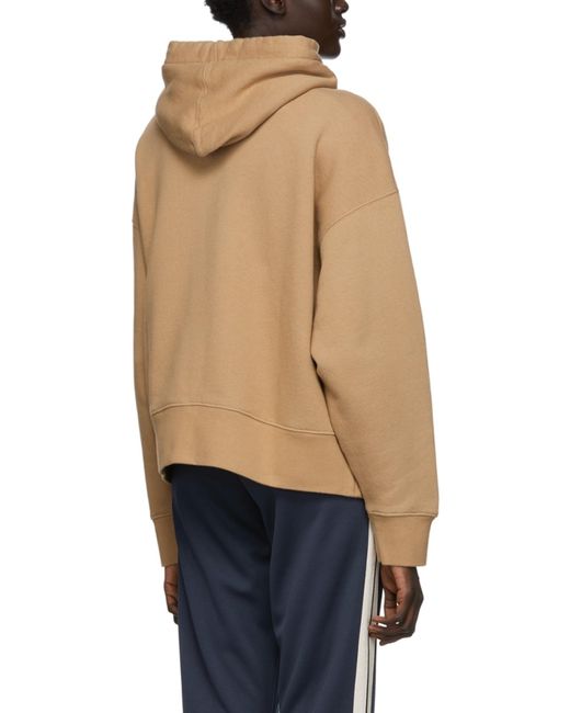 Palm Angels Natural Bear-Print Hoodie for men