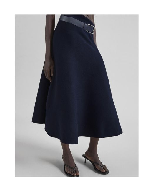 Frankie Shop Blue July Knit Midi Skirt