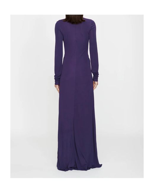 Christopher Esber Purple Arced Palm Long Sleeve Dress