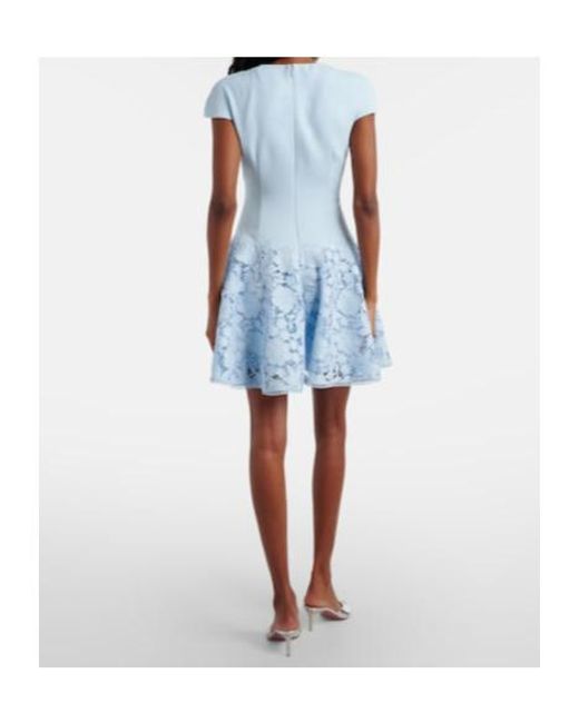 Self-Portrait Blue Lace Minidress