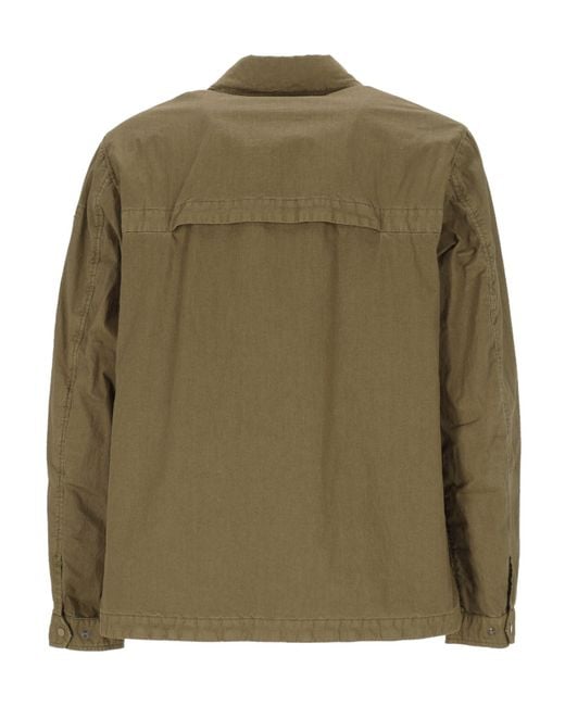 C P Company Green Flap-Pocket Overshirt for men