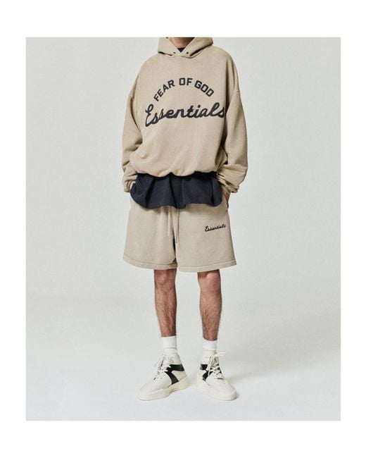 Fear Of God Natural Logo Drawstring Shorts for men